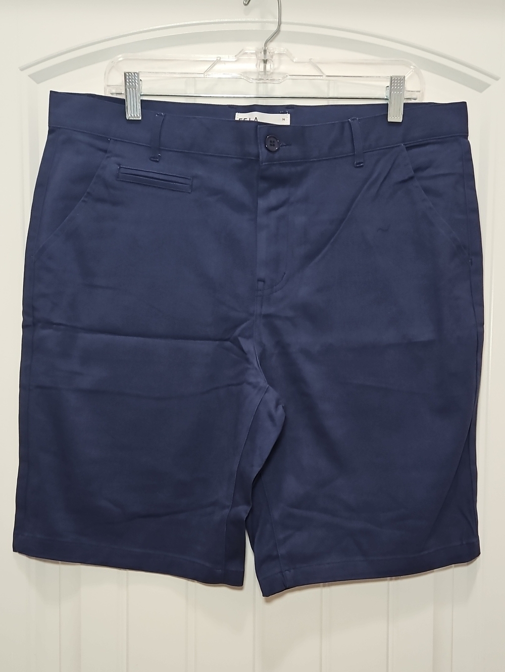 Five Four LA Men's Navy Flat Front Chino Short New Business Casual